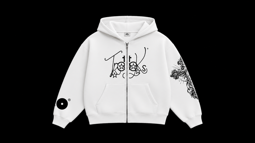 White Zip-up