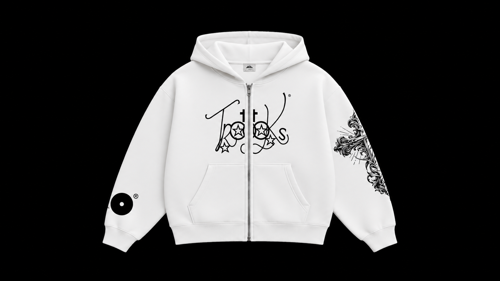 White Zip-up